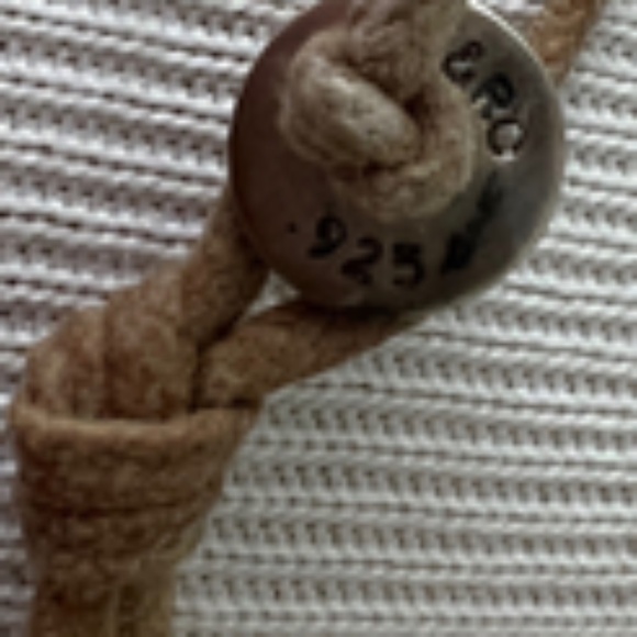 Me&Ro Silver Initial 'S' Floral Necklace on Leather Cord, Rare!!! - Picture 4 of 5